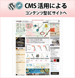 CMS活用によるコンテンツ型ECサイトへ